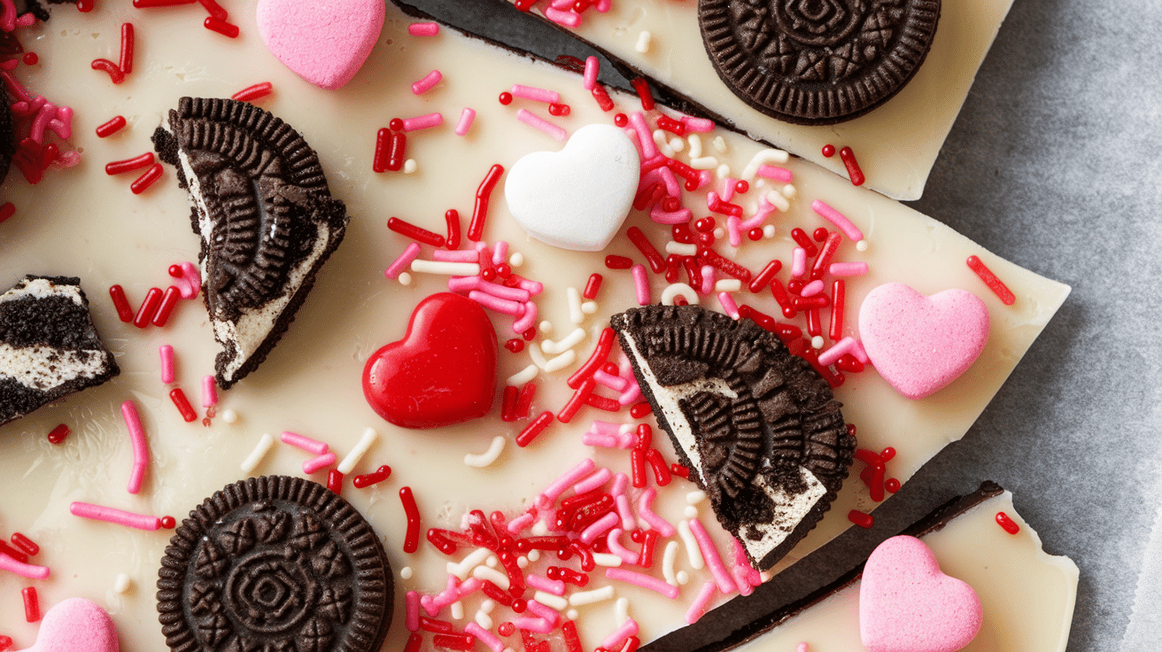 Festive Valentine’s Candy Bark Recipe