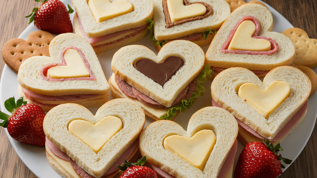 Simple and Adorable Heart-Shaped Sandwiches Recipe