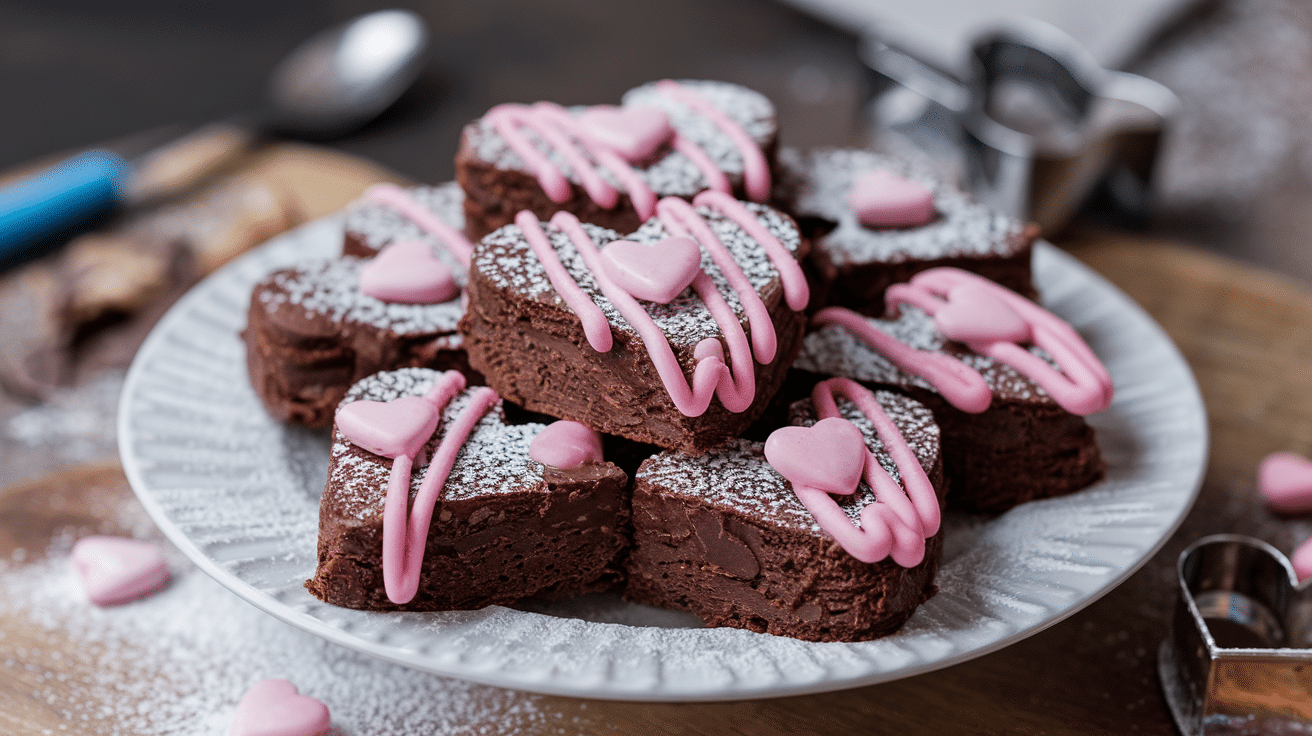 Decadent Heart-Shaped Brownies Recipe