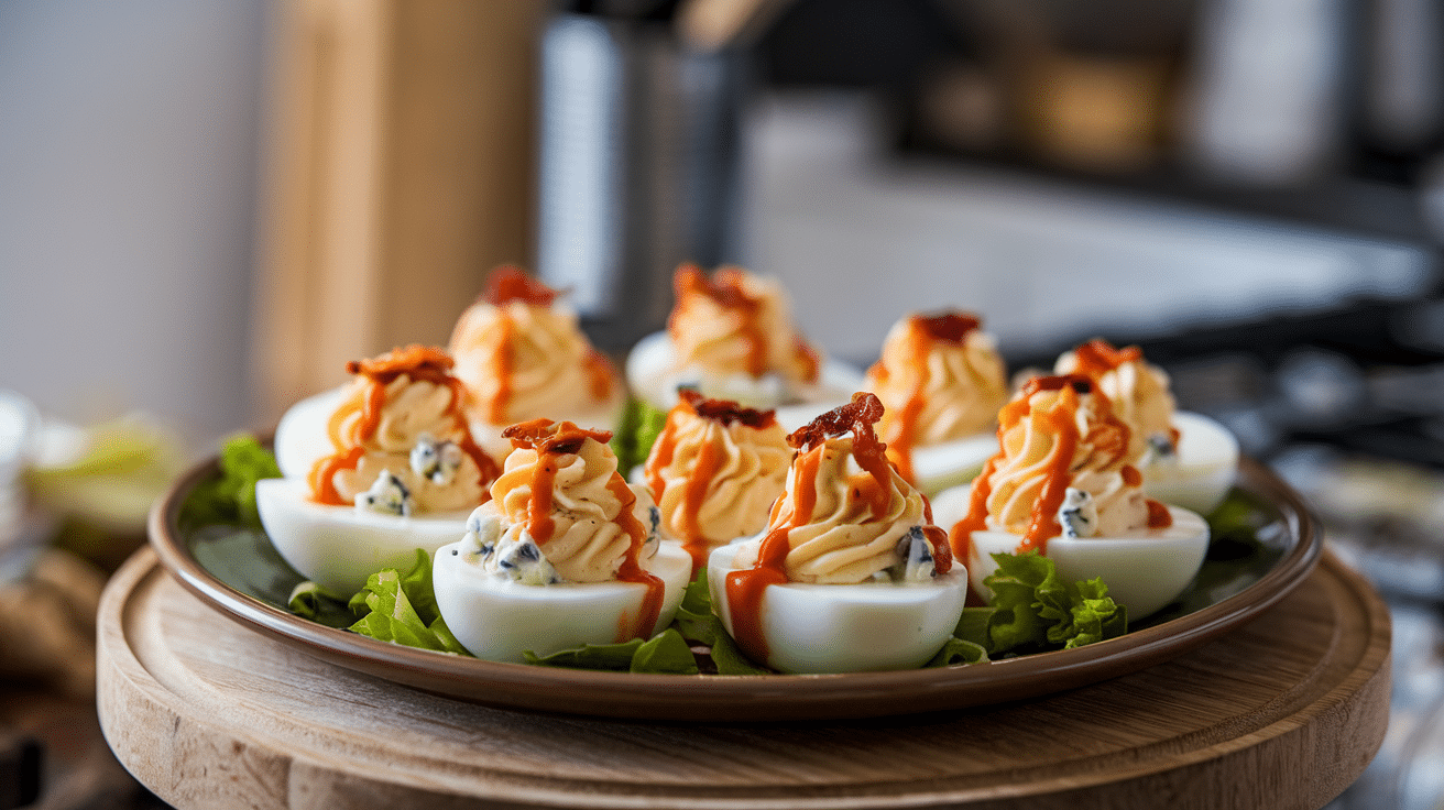 Bold and Flavorful Spicy Buffalo Ranch Deviled Eggs Recipe