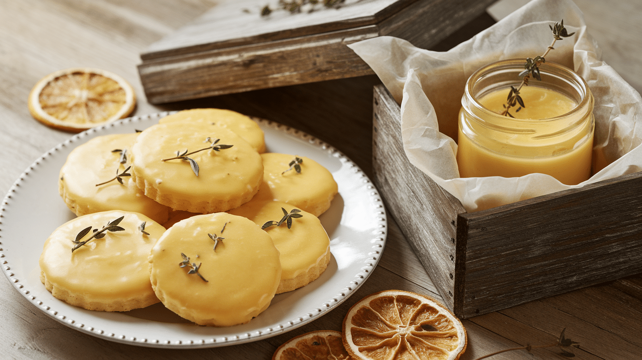 Bright & Zesty Lemon & Thyme Glazed Butter Cookies Recipe