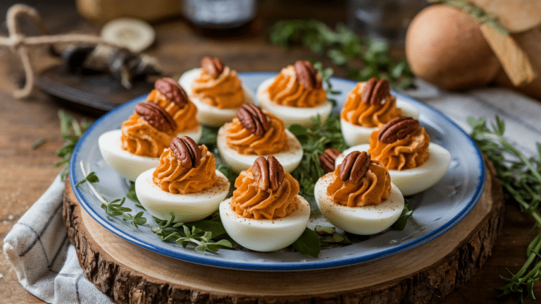 Cozy Sweet Potato & Maple Deviled Eggs Recipe