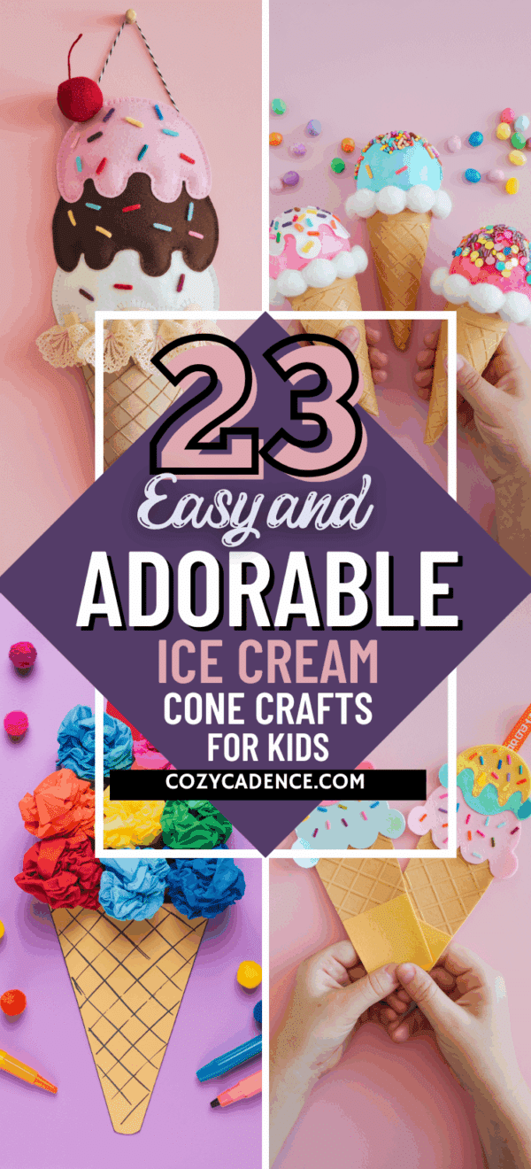 23 Easy & Fun Ice Cream Cone Crafts for Kids - Cozy Cadence