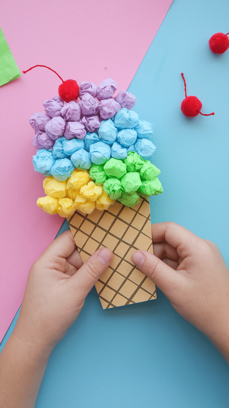 23 Easy & Fun Ice Cream Cone Crafts for Kids - Cozy Cadence