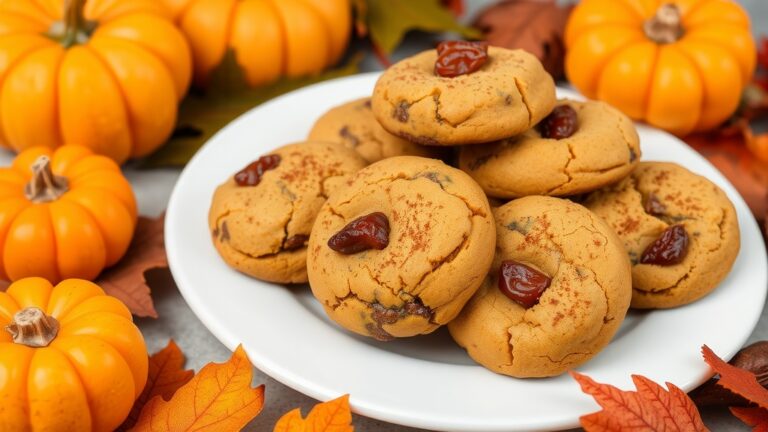 Spiced Pumpkin Cookies with Chopped Dates