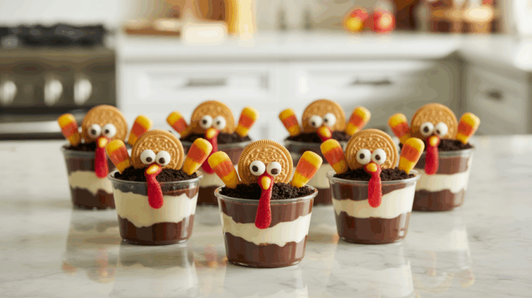 Silly Turkey-Toes Pudding Cups