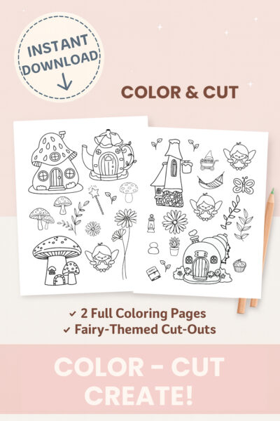 Color & Cut Play Pages - Fairy Edition