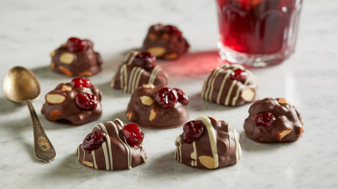 Decadent Cherry Cordial Crockpot Clusters