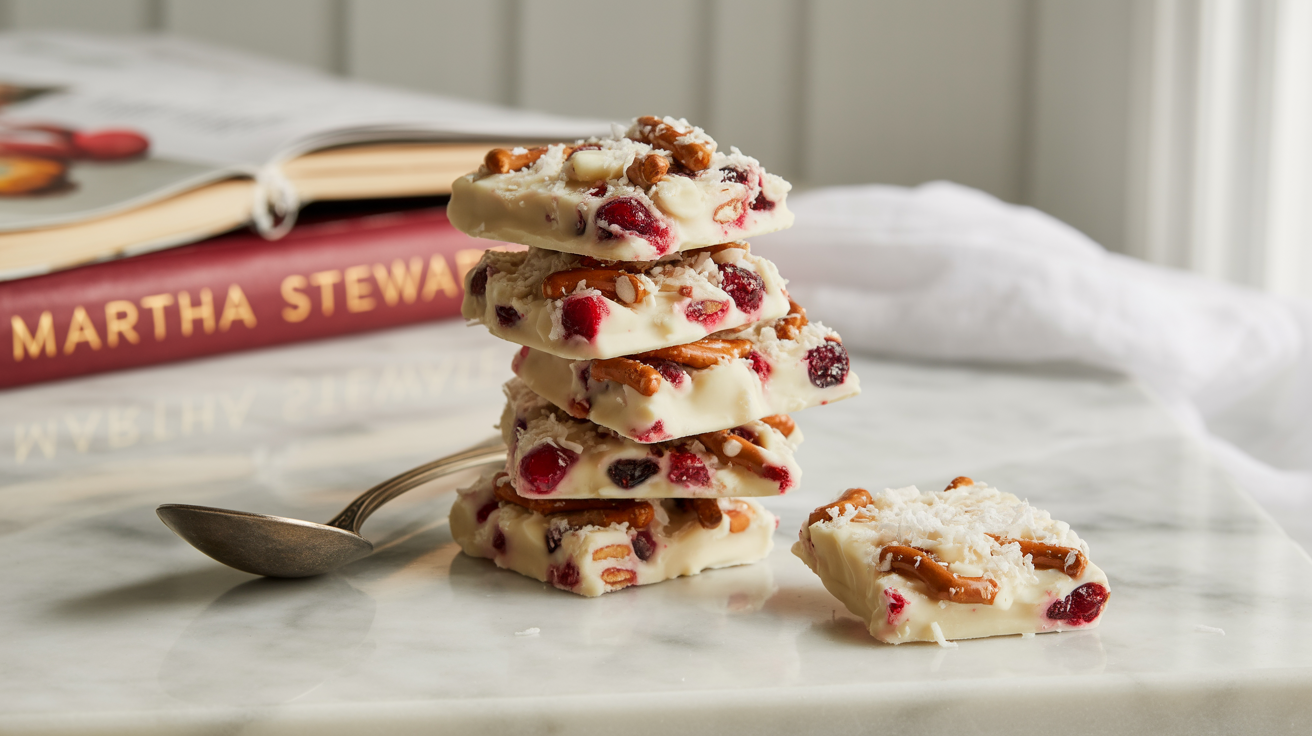Festive Snowy White Chocolate Cranberry Crunch