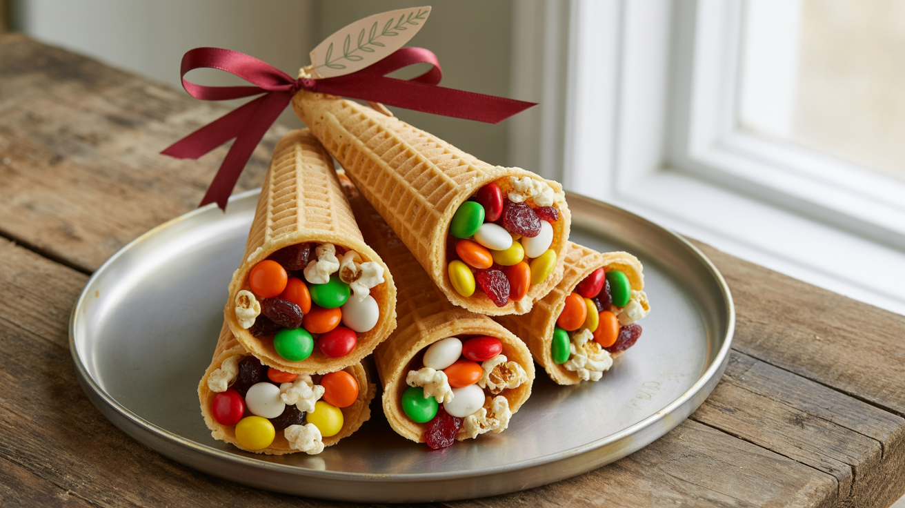 Festive Cornucopia Waffle Horns