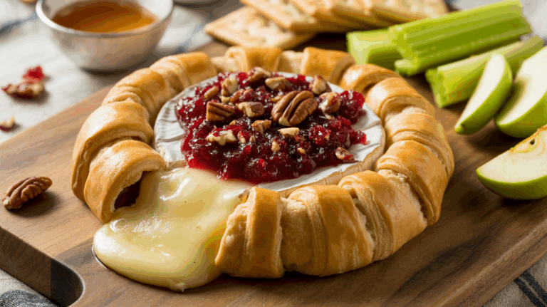 Gooey Baked Brie Wrapped in Crescent Dough