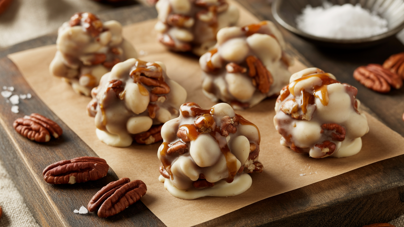 Rustic Maple Pecan Praline Clusters