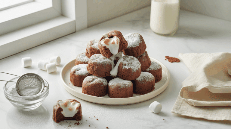 Cozy Snowball Marshmallow Brownie Bites
